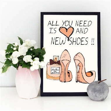 Mouse and Pen - All You Need Is Love and New Shoes A4